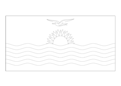 Kiribati flag coloring