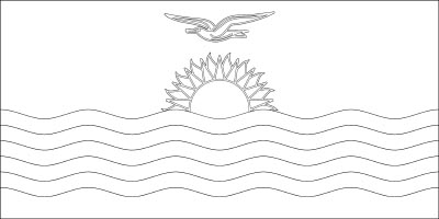 Coloring page for the flag of kiribati