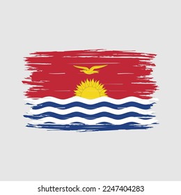 Waving i kiribati flag over royalty