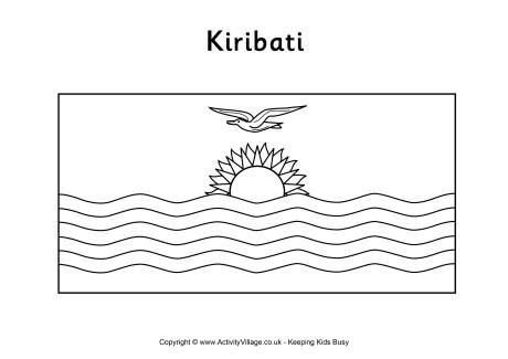 Kiribati flag louring page flag loring pages kiribati flag loring pages