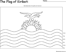 Flag of kiribati printout