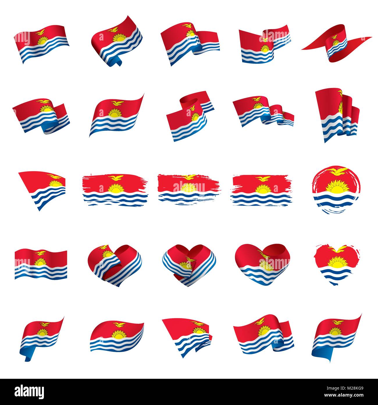 Kiribati flag vector illustration stock vector image art
