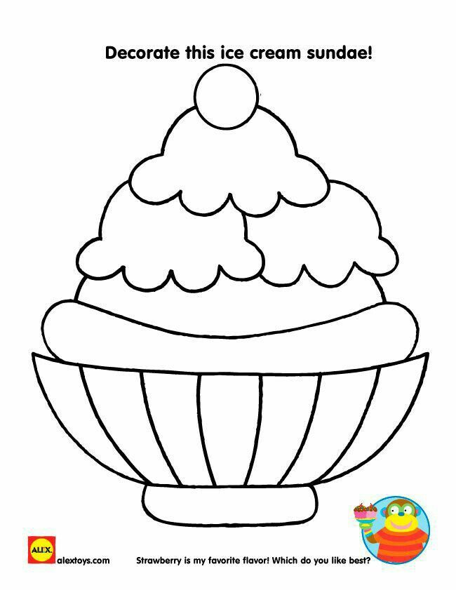 Pin by nikäa rychlovskã on cukrãrna ice cream coloring pages ice cream theme coloring for kids