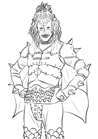 Gene simmons from kiss band coloring page free printable coloring pages