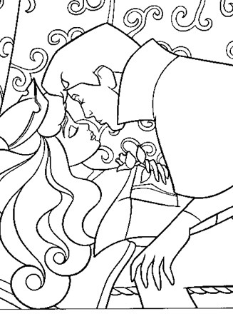 Sleeping beauty coloring page