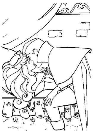 Sleeping beauty coloring page