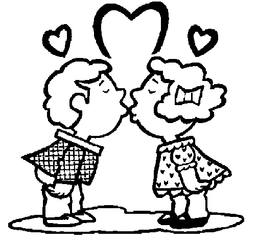 Kiss coloring page