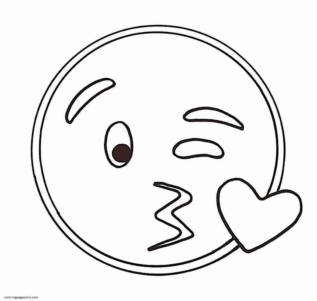 Emoji coloring pages printable for free download