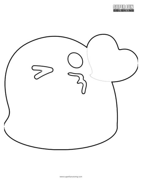 Google kiss emoji coloring page