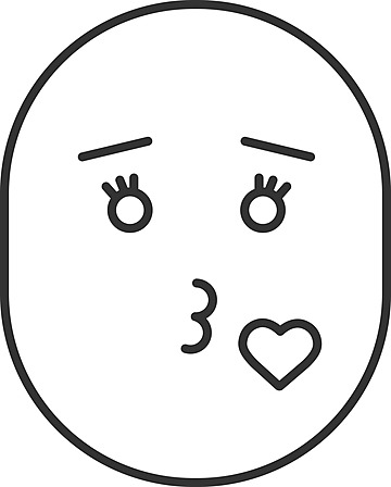 Kisses line art png transparent images free download vector files