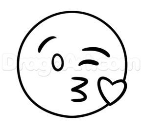 How to draw the kiss emoji step dessin emoji coloriage emoji coloriage