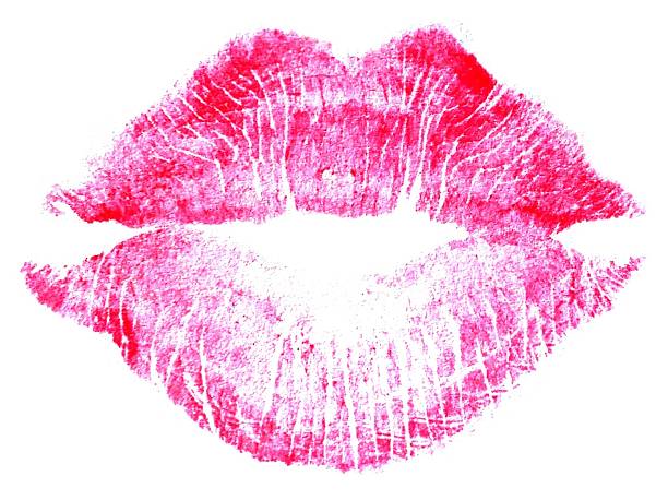 Pink lipstick kiss stock photos pictures royalty