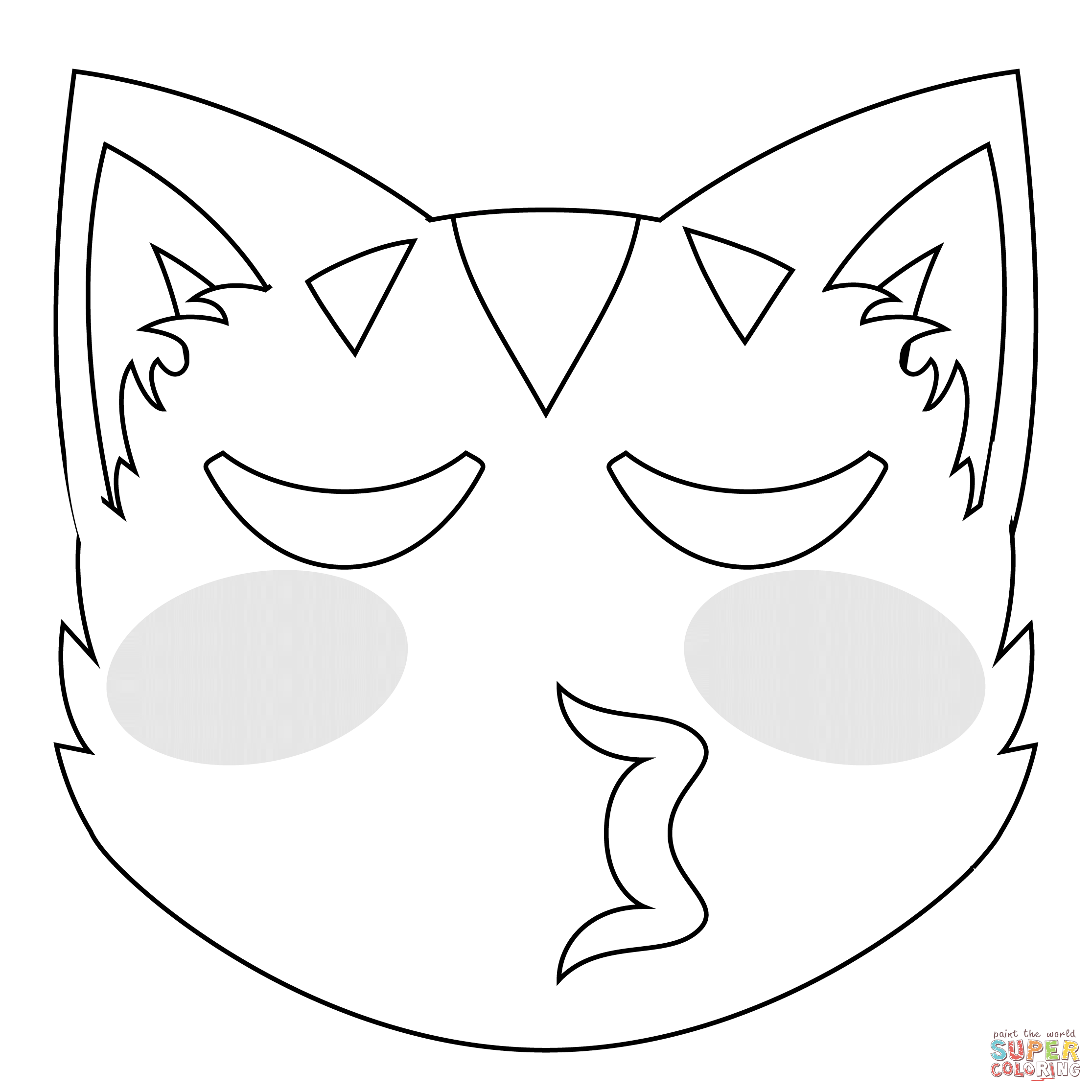 Kissing cat coloring page free printable coloring pages
