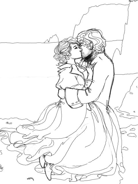 Coloring page kissing oohlala by wisdomspearl on