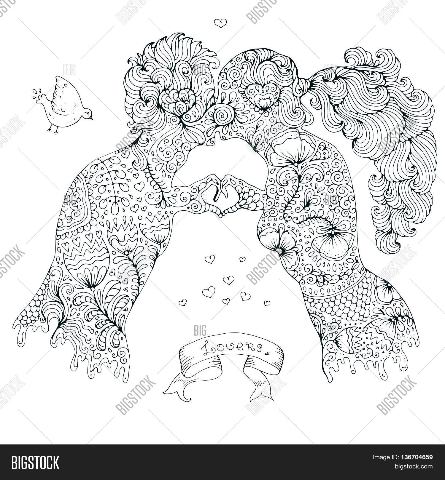 Vector hand drawn love image photo free trial bigstock