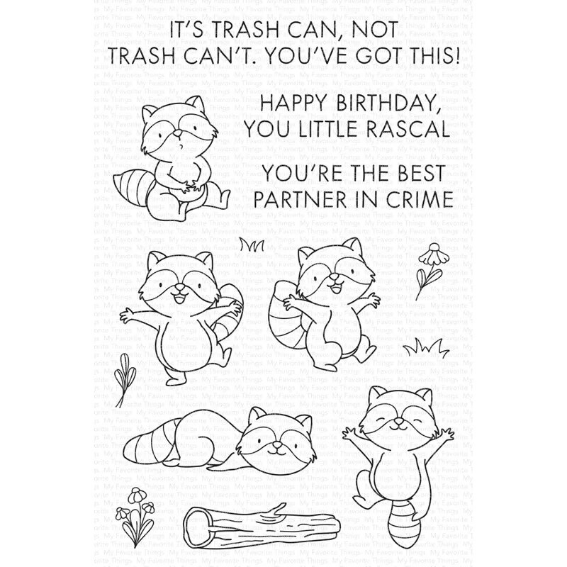 May new little racal raccoon clear tamp cutting die crapbooking for paper making emboing frame card et
