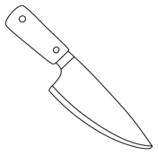Kitchen knife emoji coloring page free printable coloring pages