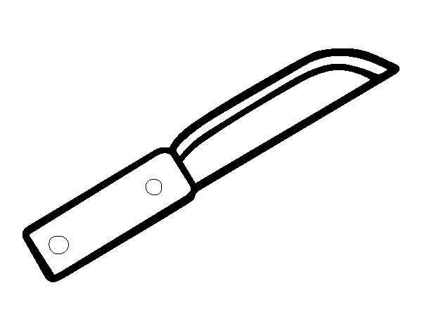 A knife coloring page