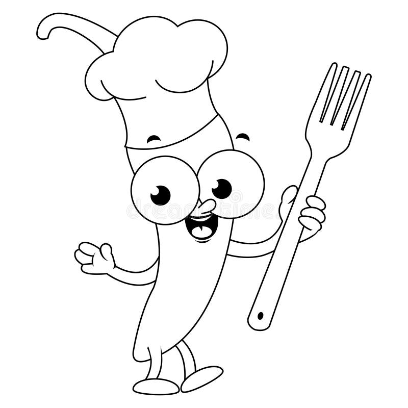 Chef coloring page stock illustrations â chef coloring page stock illustrations vectors clipart