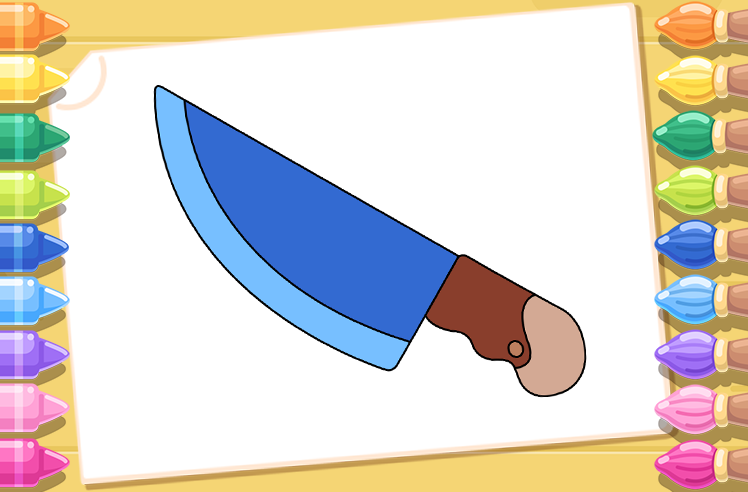 Kitchen knife coloring adventure game