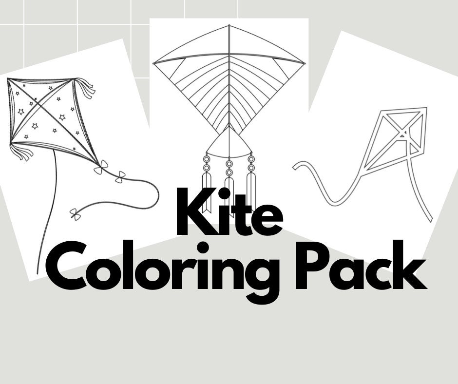 Kite coloring pack
