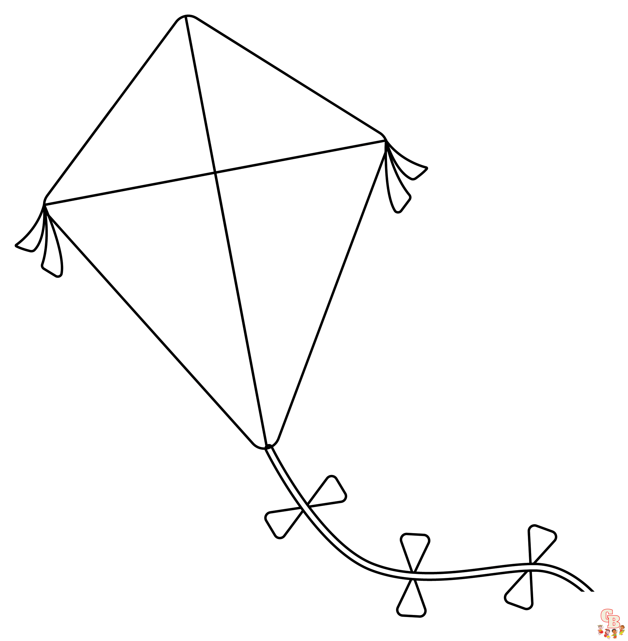 Enjoy creative fun with kite coloring pages