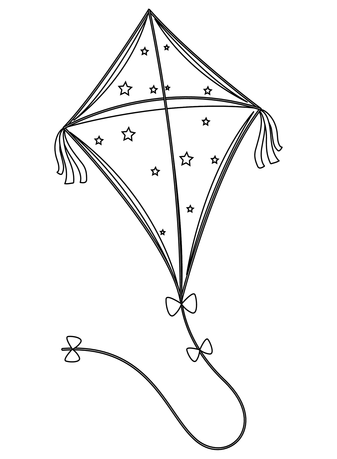 Kite coloring pages printable for free download