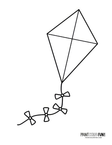 Kite coloring pages clipart at