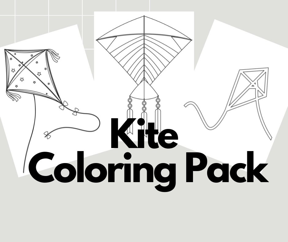Kite coloring pack