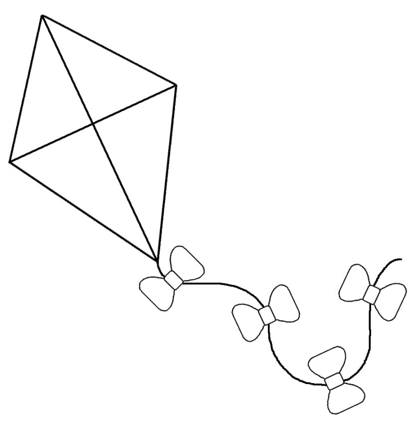 Kite free coloring page