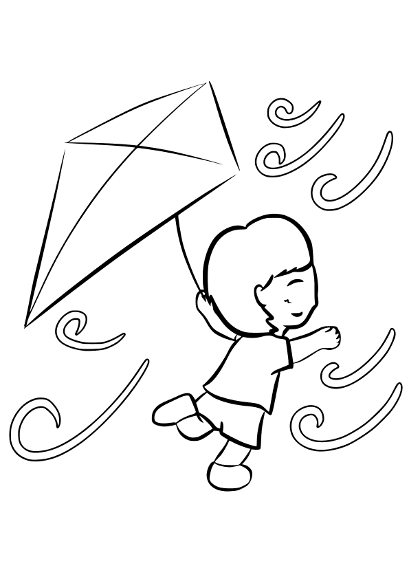 Kite drawing for coloring page free printable nurieworld