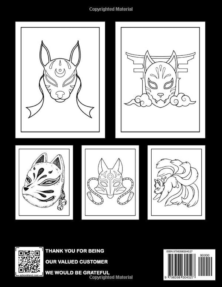 Kitsune coloring book coloring pages featuring a japanese folklore creature perfect for stress relief birthdays and creativity ideal gifts ortega shane books