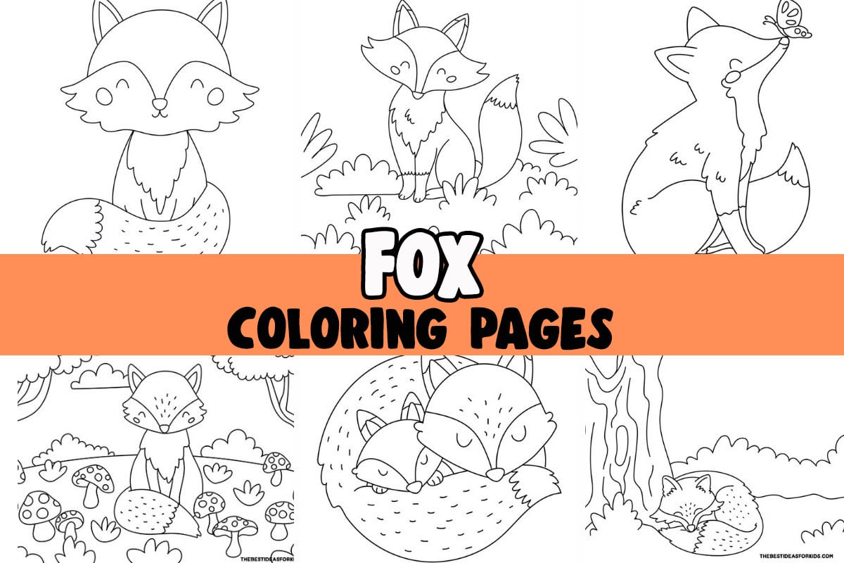 Fox coloring pages free printables