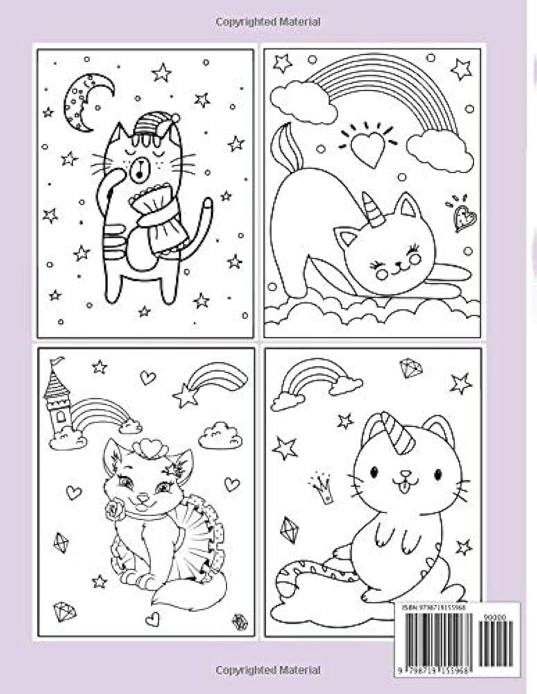 Kitten cat coloring book for kids a cute kitten coloring book for girls boys and cat lovers kitten caticorn coloring book for kids cat activity a fun coloring great gift
