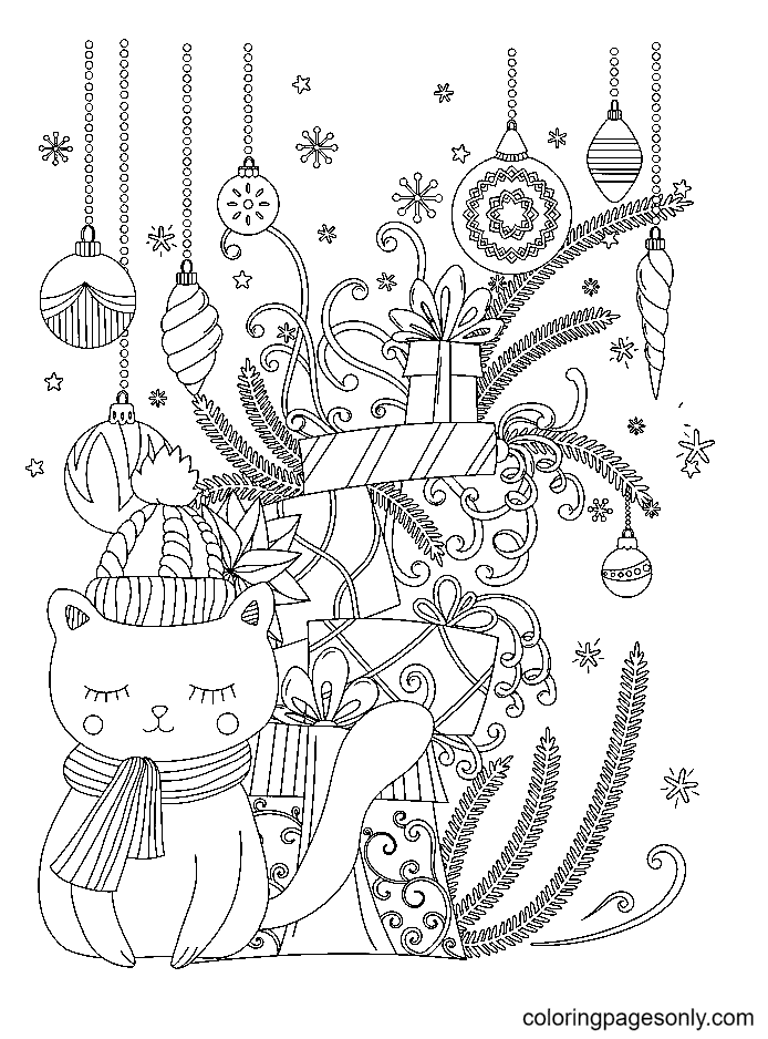 Christmas animals coloring pages printable for free download