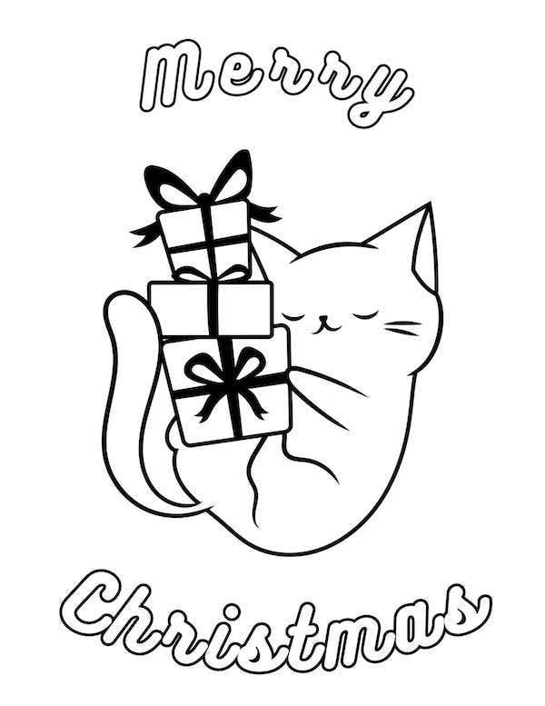 Cute cat coloring pages for kids and adults