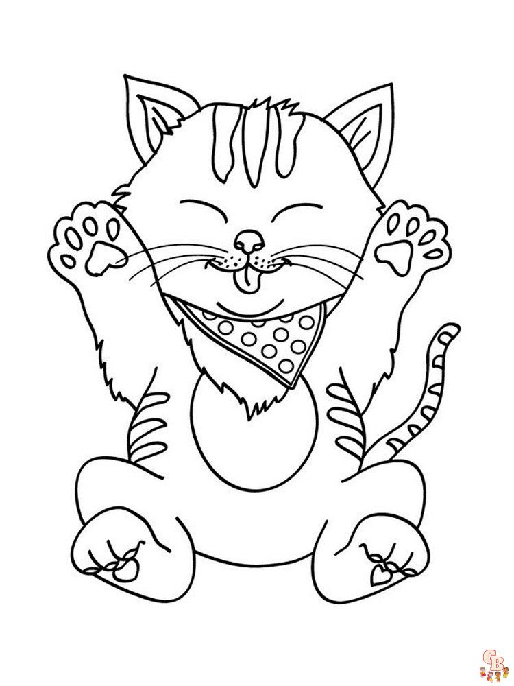 Cute kittens coloring pages free for kids