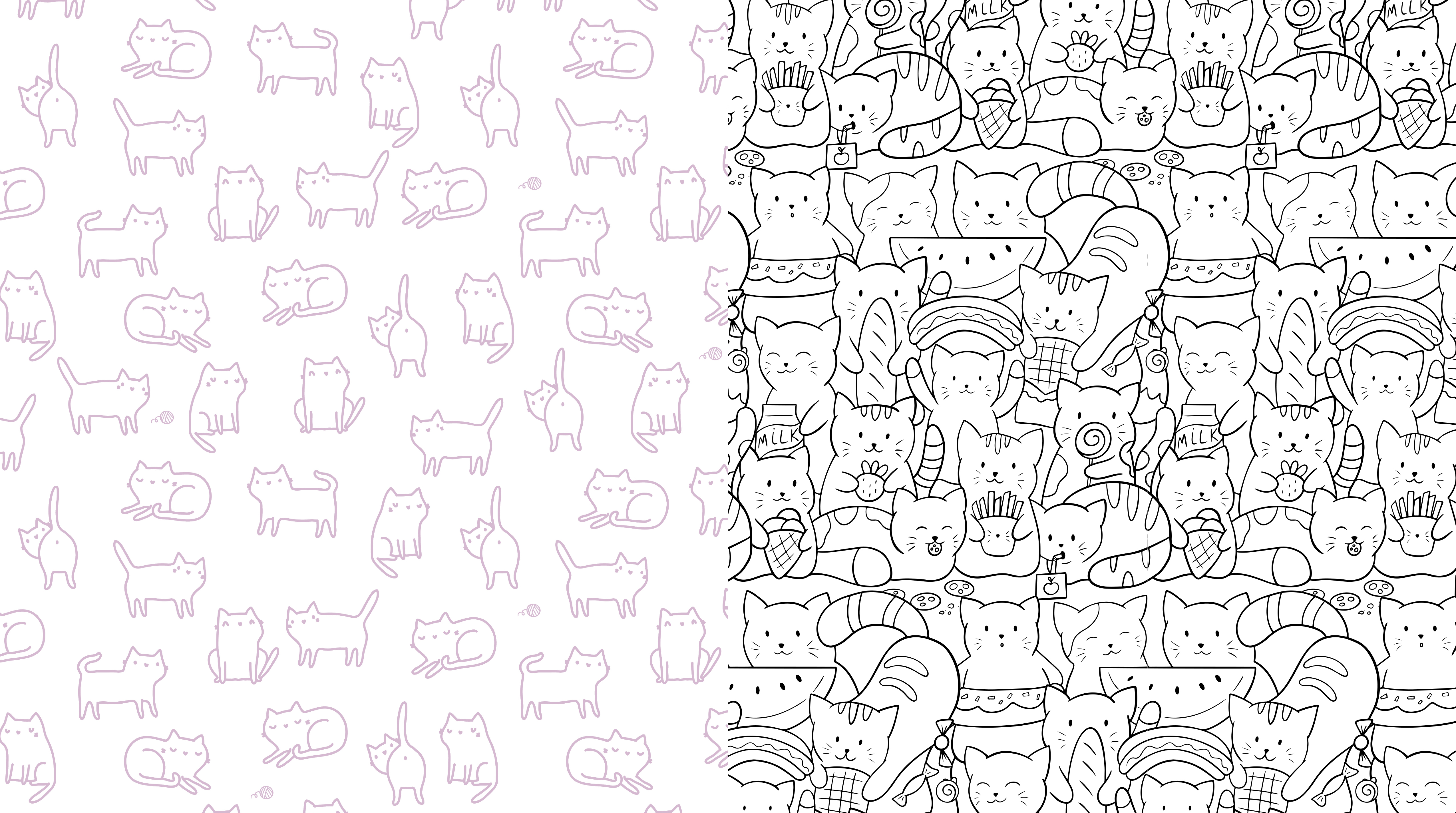 Kawaii kitties coloring by taylor vance at a glance the group