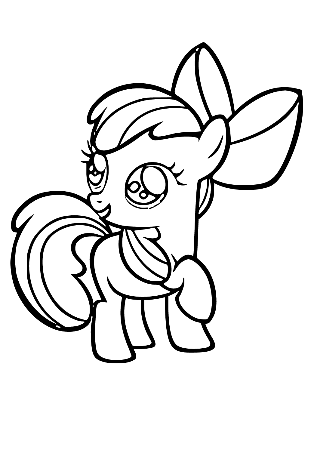 Free printable my little pony baby coloring page for adults and kids
