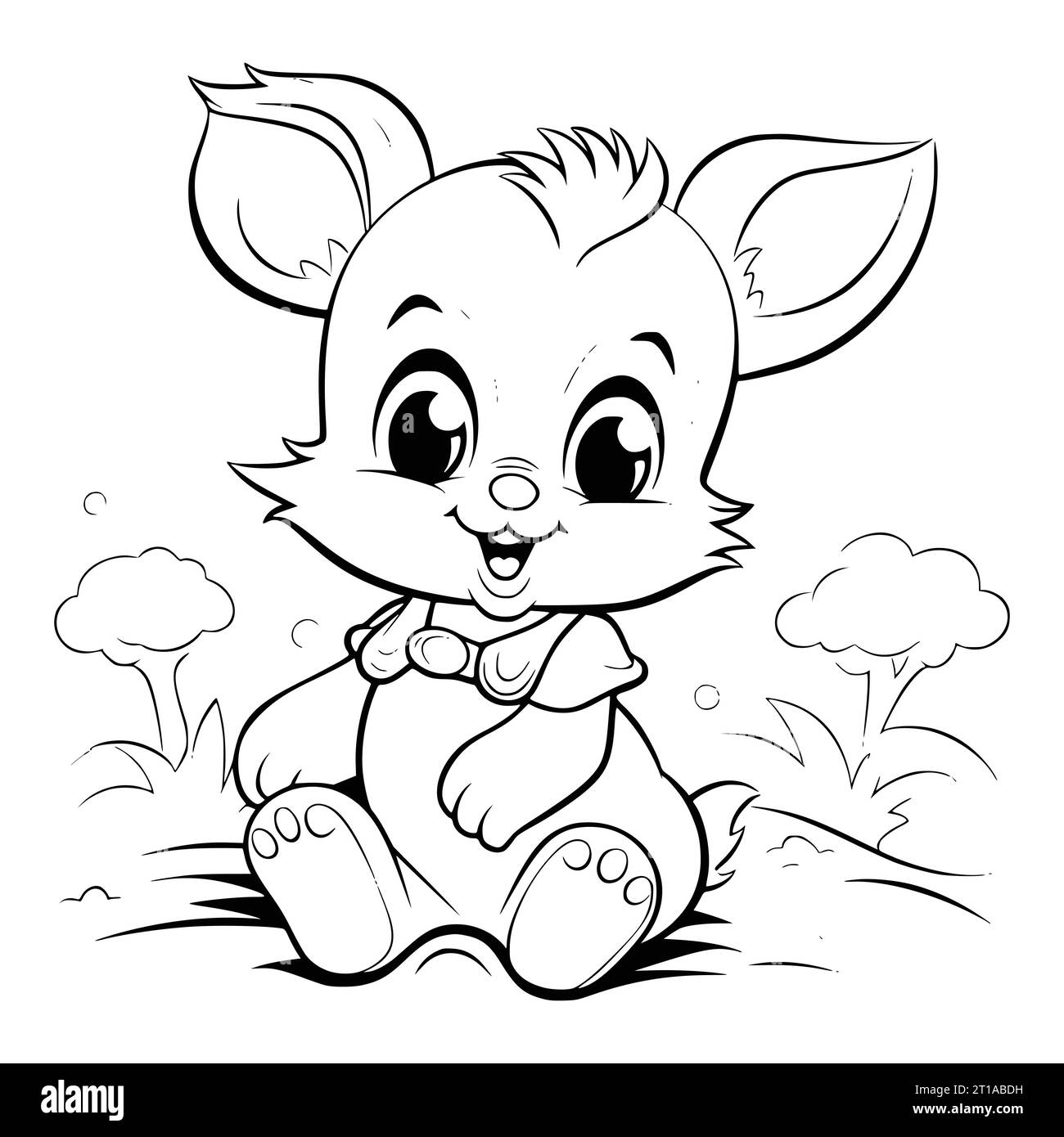 Cute cat coloring pages easy hi