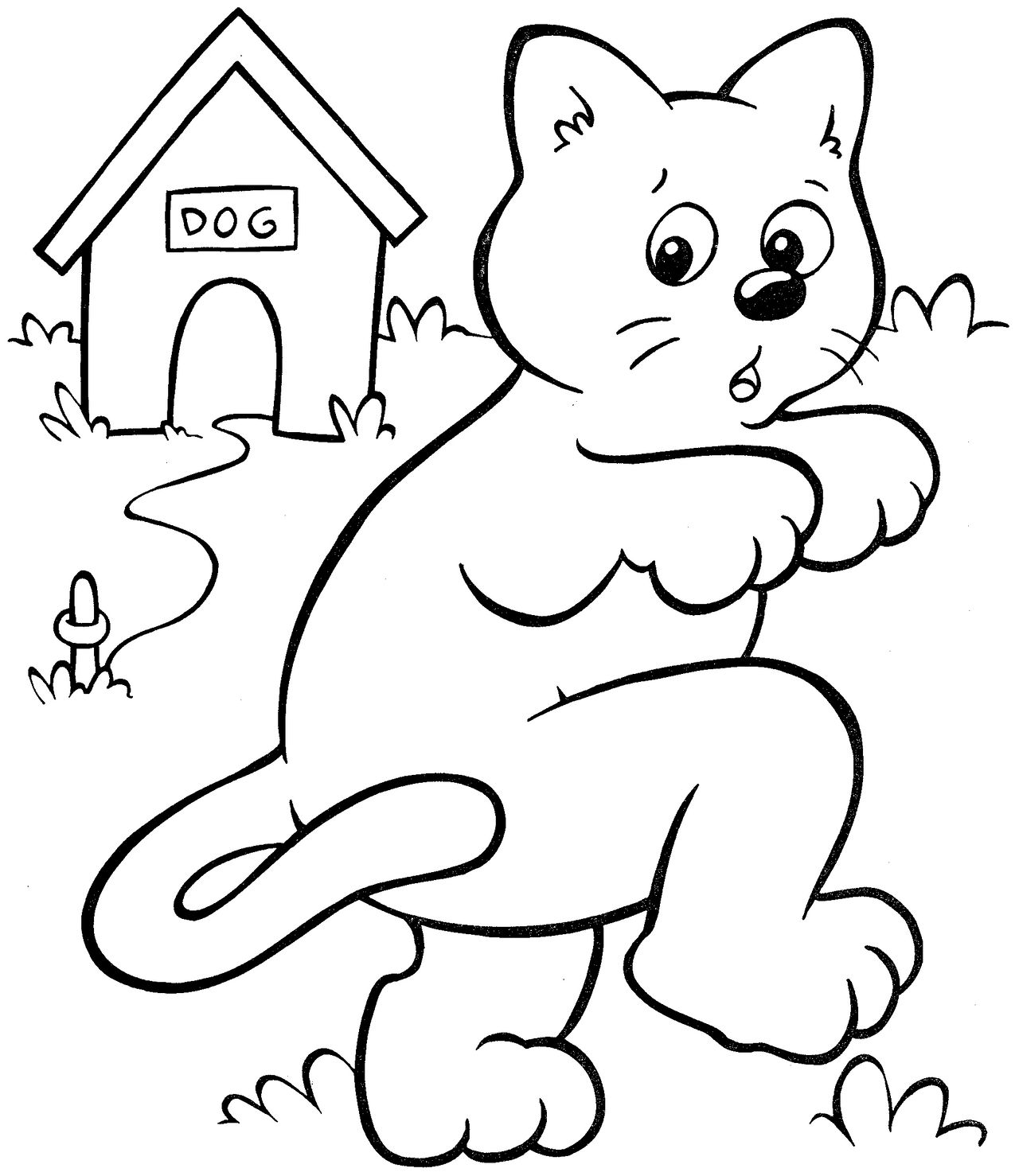 Kitty cat coloring page by magnificent