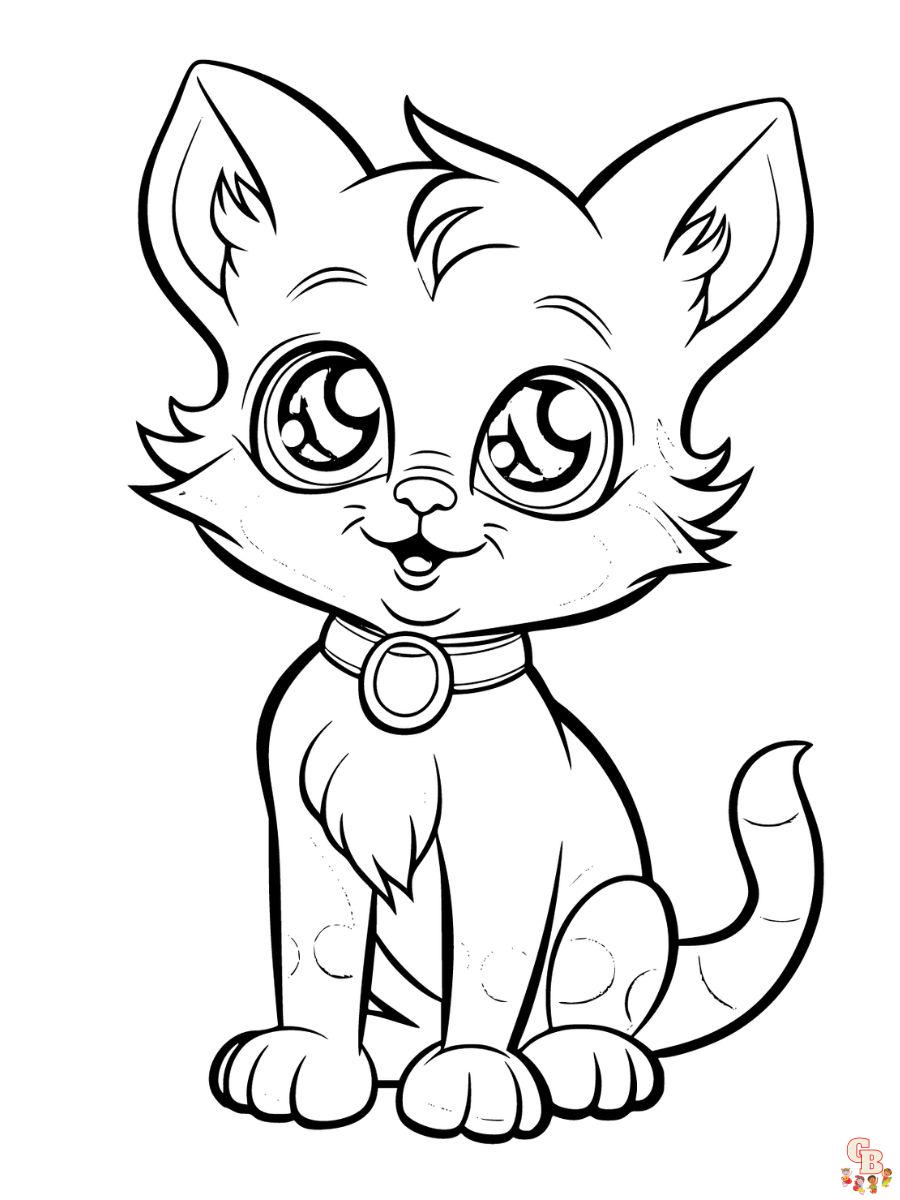 Explore the world of cats with free printable cat coloring pages