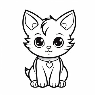 Page kitty cat coloring pages pictures
