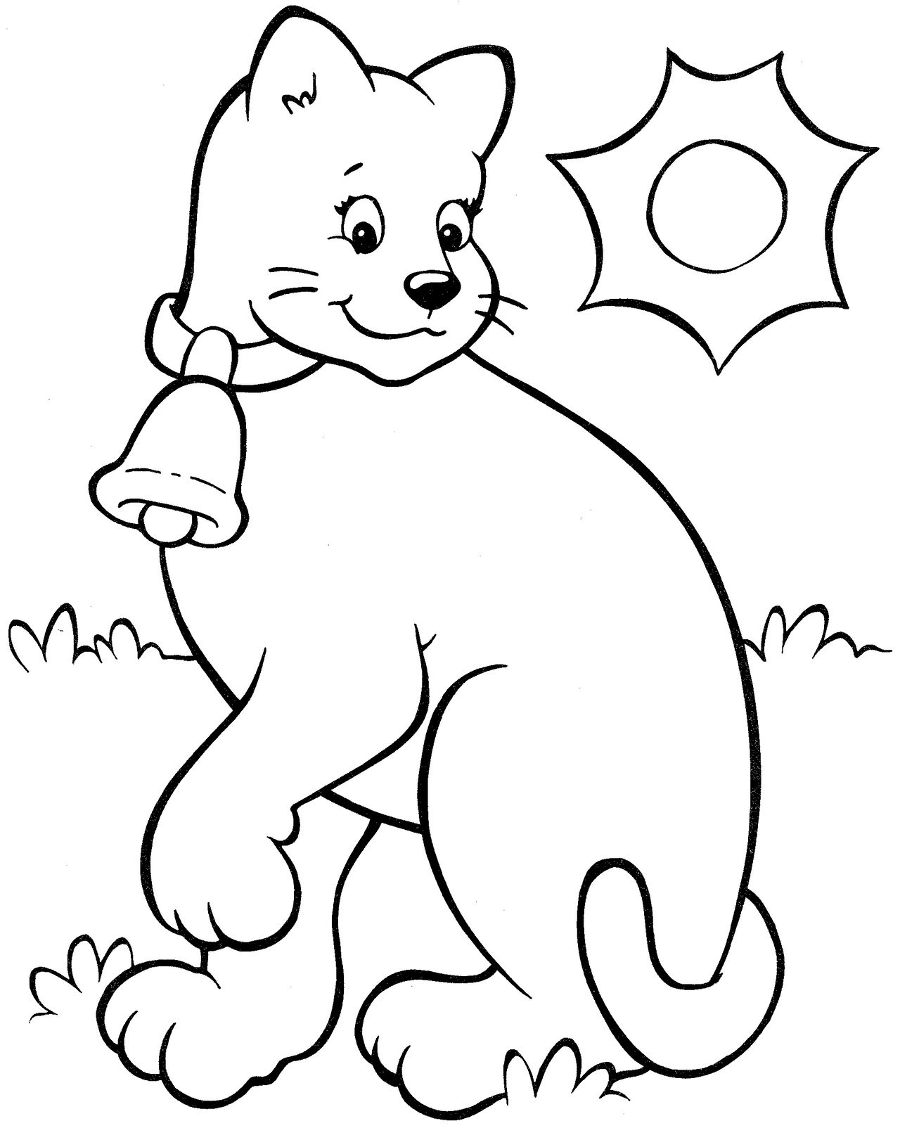 Kitty cat coloring page by magnificent