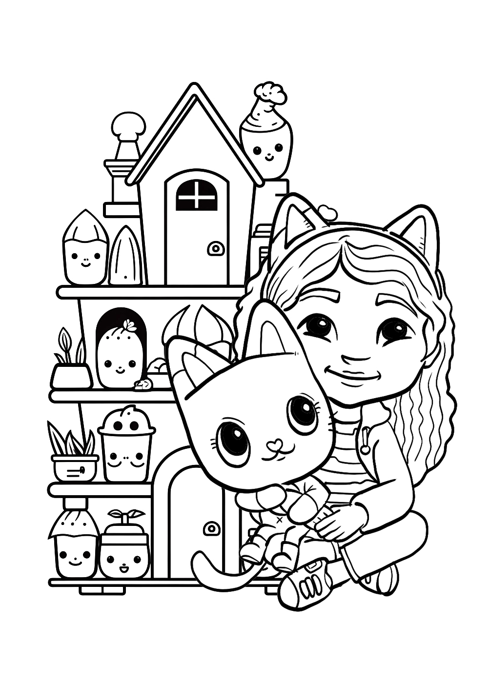 Gabbys dollhouse coloring pages by coloringpageswk on