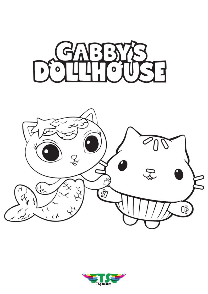 Hei kids free coloring page gabby dollhouse for you in free coloring pages cute coloring pages coloring pages