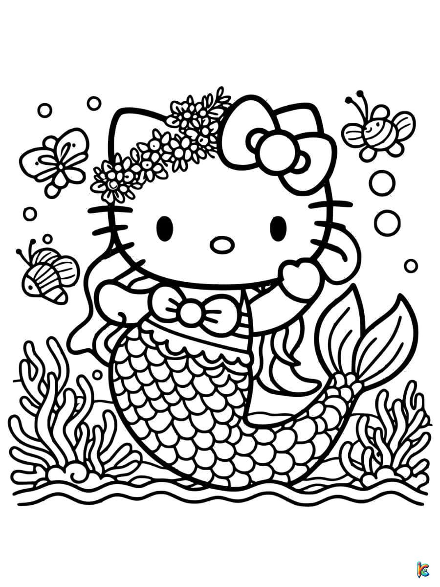 Mermaid coloring pages â