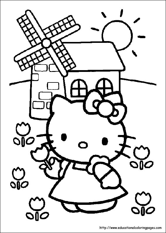 Hello kitty coloring pages free for kids