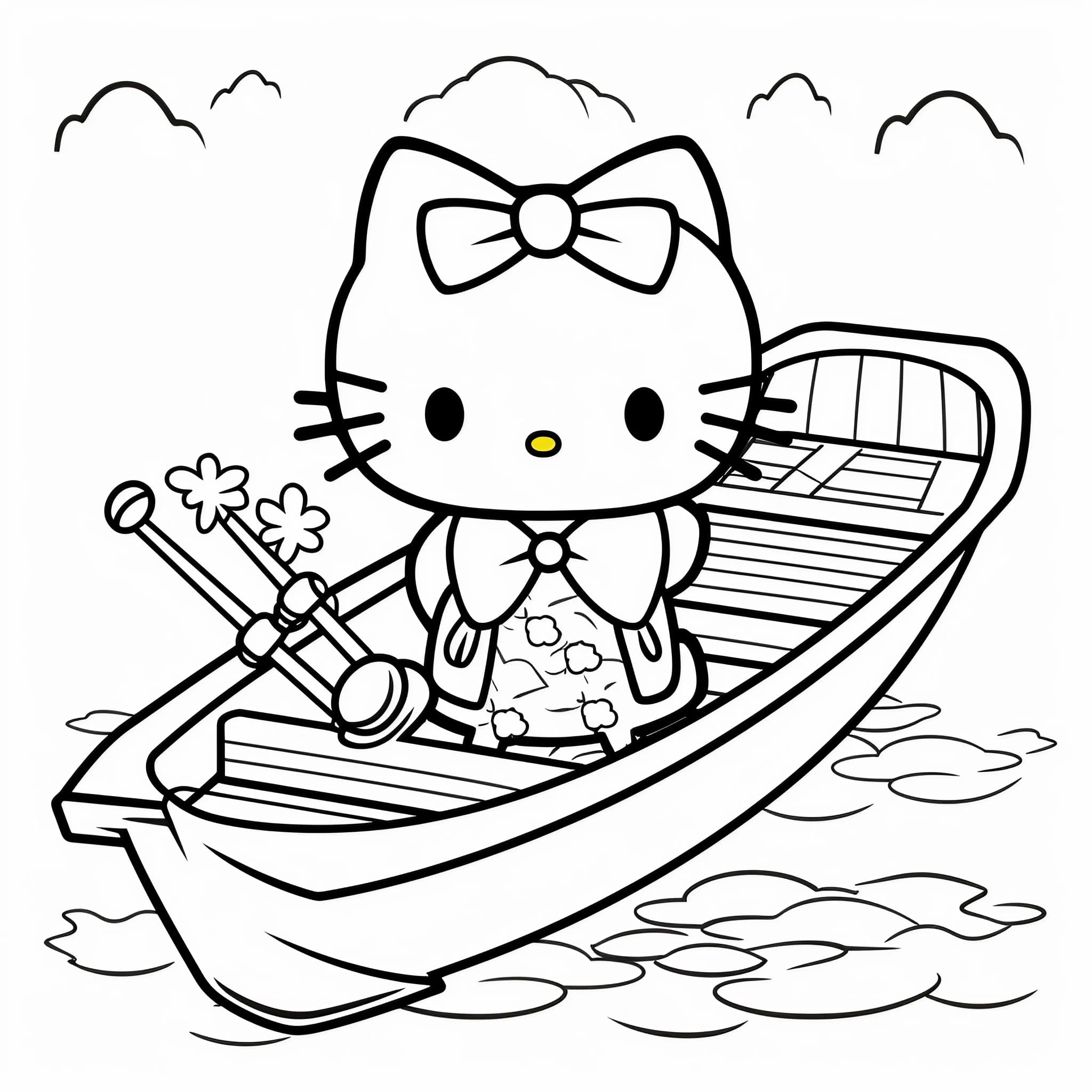 Hello kitty coloring pages for free printable