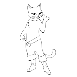 Puss in boots coloring pages for kids printable free download